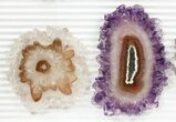 Lot: to Amethyst Stalactite Slices ( Pieces) #76646-2